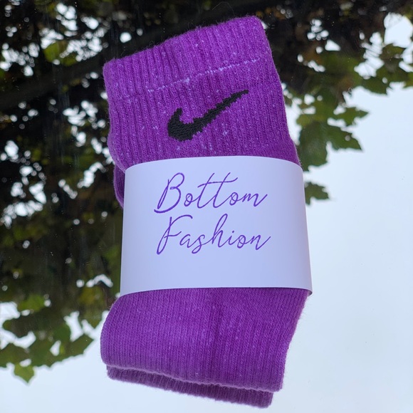 Nike Solid Colored Socks (Purple) - Picture 1 of 3